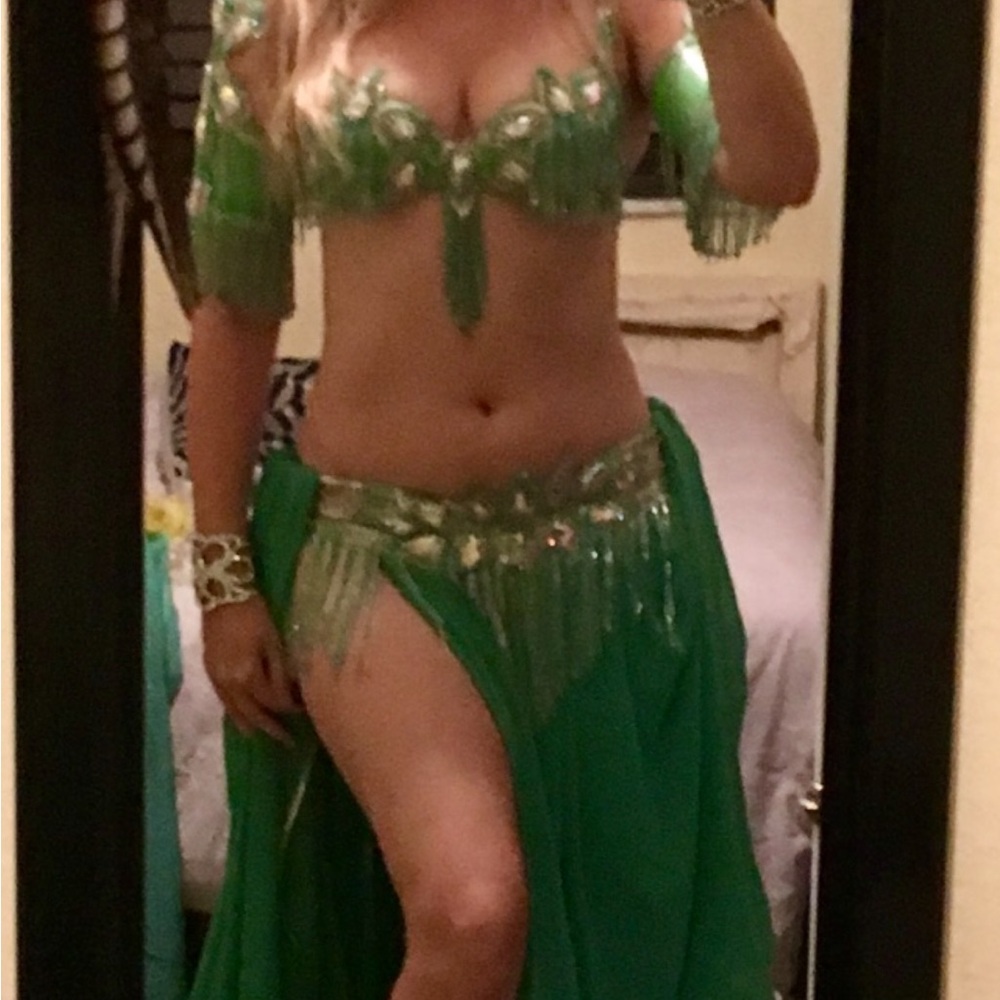 Beautiful green bellydance costume
